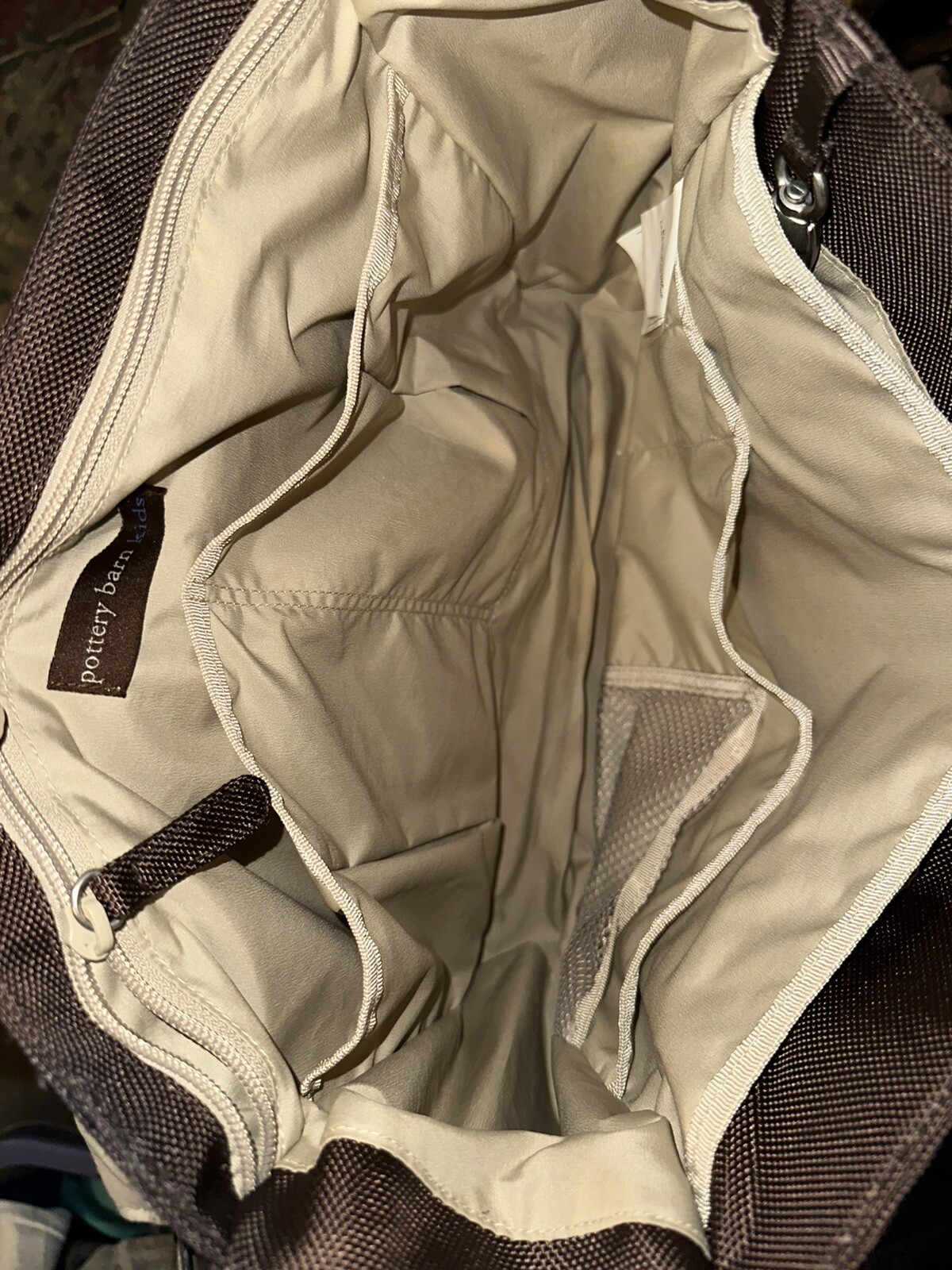 Pottery Barn Kids Diaper Bag Messenger Convertible Shoulder/Backpack Brown