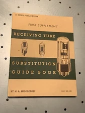 Receiving Tube Substitution Guide Book First  Supplement 1952 - Rider 