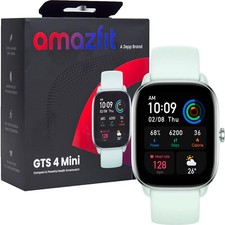 Amazfit GTS 4 Mini Bluetooth Mint Blue Smartwatch NEW