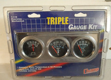 Triple Gauge Black Face Oil Pressure Water Temp Amp Make Waves Superpro 5015
