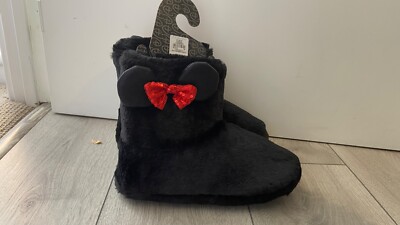 Disney Minnie Mouse cosy slipper boots size M 5-6 xmas Slippers - Main Image