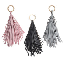 Long Tassel Leather Purse Handbag Key Chain Key Ring for Bag Handbag Accessories