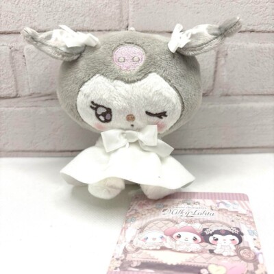 Kuromi Milky Lolita Mascot Plush 10cm Yurukawa Toy SEGA 2025 Sanrio