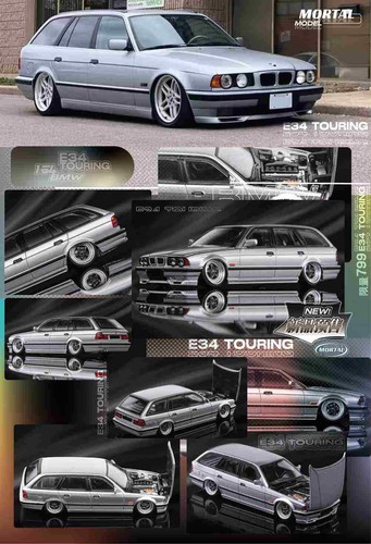 Mortal 1/64 BMW E34 M5 TOURING Wagon Openable Hood Diecast Toys Car Models Gifts - Picture 1 of 8
