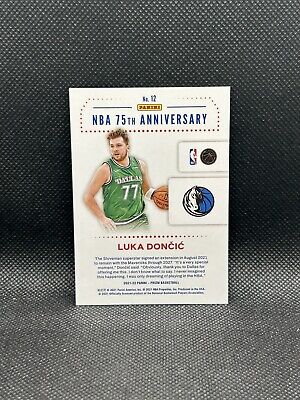 Prizm Luka Doncic NBA 75th Anniversary Logo #12 2021-22 Prizm Luka Doncic NBA 75th Anniversary Logo #12 2021-22