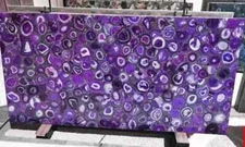 Purple Geode Agate Coffee Table TOp, Handmade Agate Center Living Room Decor Top