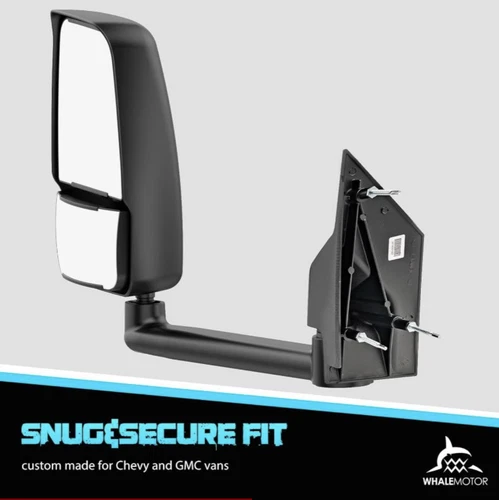 Driver Side Tow Mirror, Left Side Manual Folding Adjustable Towing Van Mirror