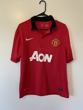 Camiseta deportiva Manchester United Nike para hombre mediana persa kit de fútbol top 2013 2014