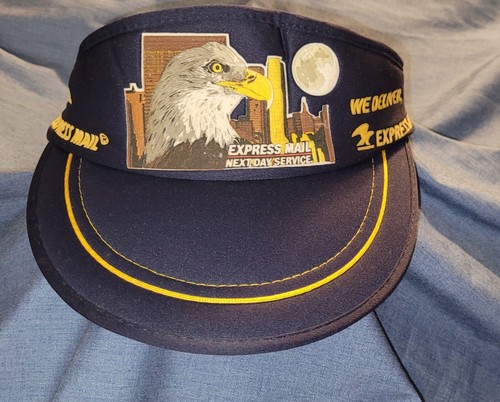 Vintage 80s USPS Express Mail “Next Day” Visor Hat