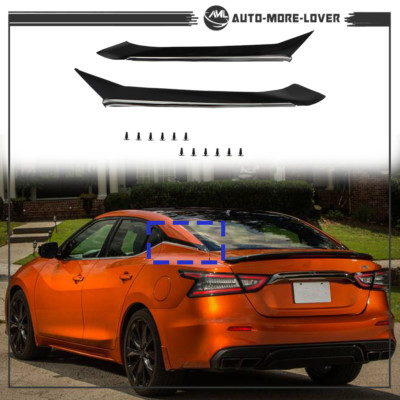 Rear Body Pillar Molding Trim Pair For Nissan Maxima 2016 2017-2021 Chrome Black
