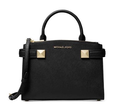 Black Leather Karla Small Michael Kors Karla Leather East West