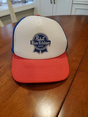 Vintage Retro PBR Pabst Blue Ribbon beer Trucker Hat Snapback Classic