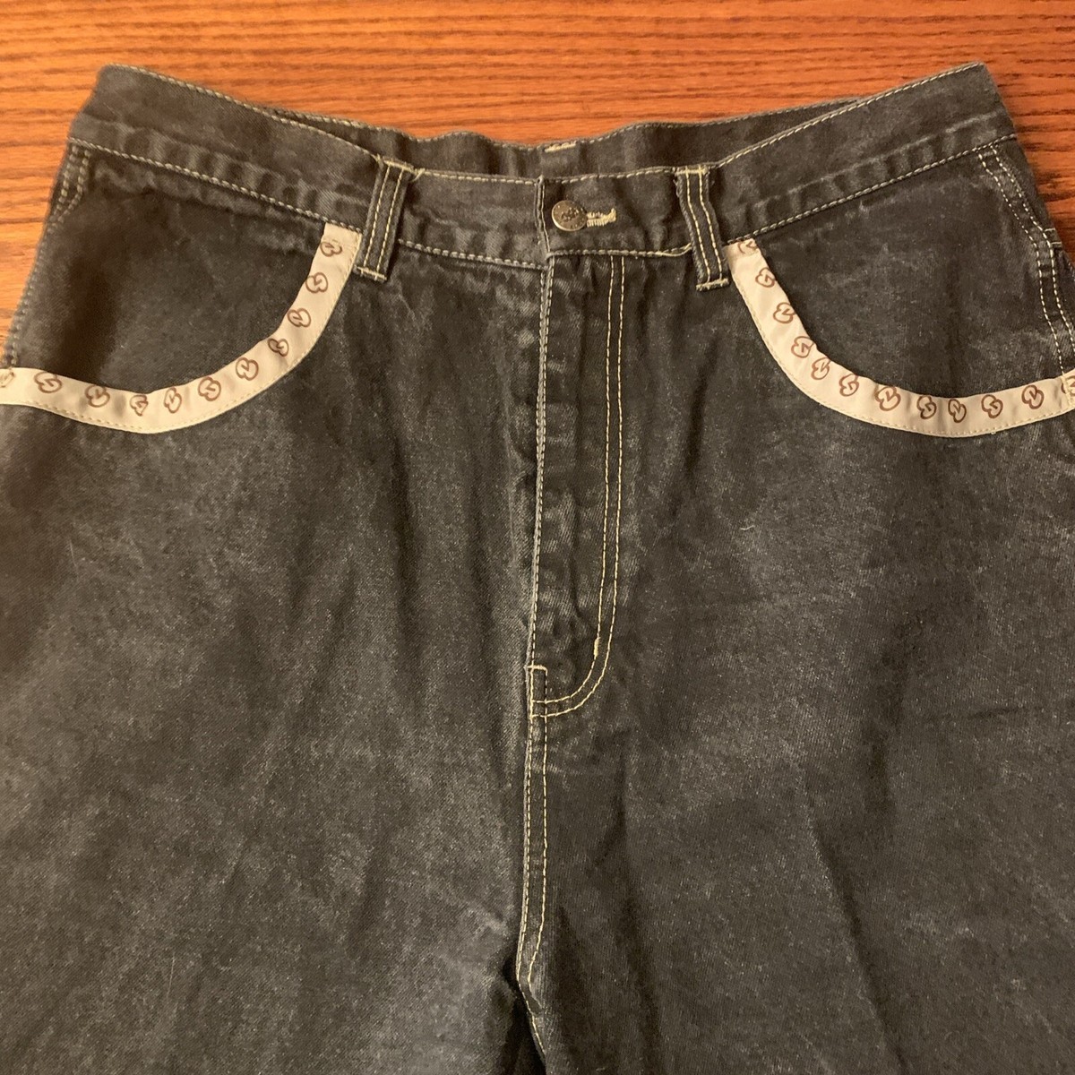 パンツ 90s00s scommessa black wide baggy shorts Vintage JNCO Shorts Mens 18 Black Skater Y2K Baggy Cargo