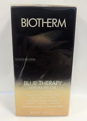 1 PIECE - BIOTHERM BLUE THERAPY SERUM-IN-OIL NIGHT 1.69FL. OZ. NEW IN BOX SEALED