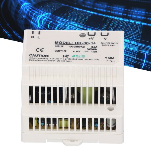 Fuente de alimentación de riel DR-30-24 DIN serie DR conmutación LED ajustable para gabinete✈ - Imagen 10 de 14