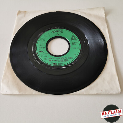 paul evans hello this is joannie 7'' vinyl record very good condition