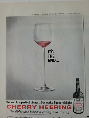 1964 Cherry Heering Denmark's liqueur delight vintage ad