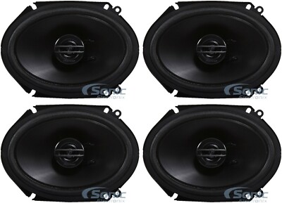 4) Pioneer TS-G6820S 500W Max 6x8'' G-Series 2-Way Coaxial Car Audio Speakers