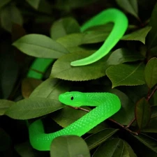 Glow in The Dark Vivid Rubber Fake Shiny Snake Garden Toy Joke Prank Trick Gift
