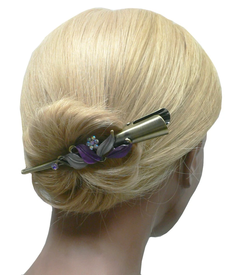 Paquete de 6 clips de pico de pato de cocodrilo de flores 1 ea de 6 colores YY86155-1-6 Foto 4 de 4