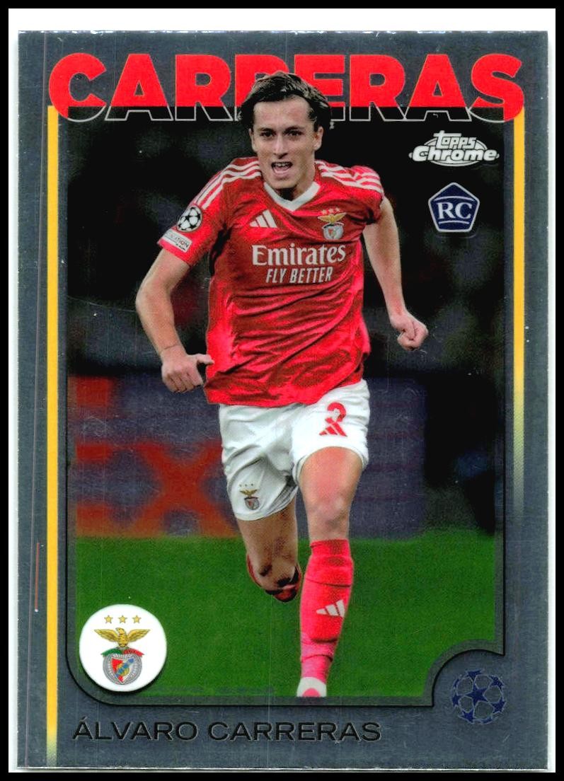 2024-25 Topps Chrome UEFA Club Competitions #181 Alvaro Carreras Rookie Benfica