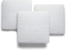 CHAMPRO Pro Style Molded Rubber Base Set of 3 Ground Anchored Bases for Baseball