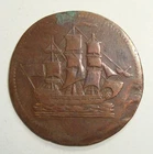 'SHIPS COLONIES & COMMERCE' PEI CANADA HALF PENNY TOKEN