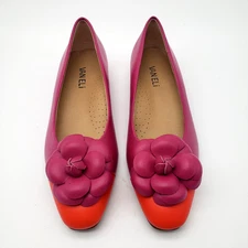 Vaneli Tasina Cap Toe Leather Comfort Flats Pink  Red Womens Size 7N NWOB