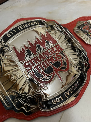 Stranger things unique concept belt,4mm Zinc,Nikal Plated.Real Leather Strap.