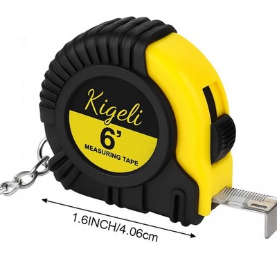 New Keychain Tape Measure Functional Mini Retractable Measuring Tape 6  Feet