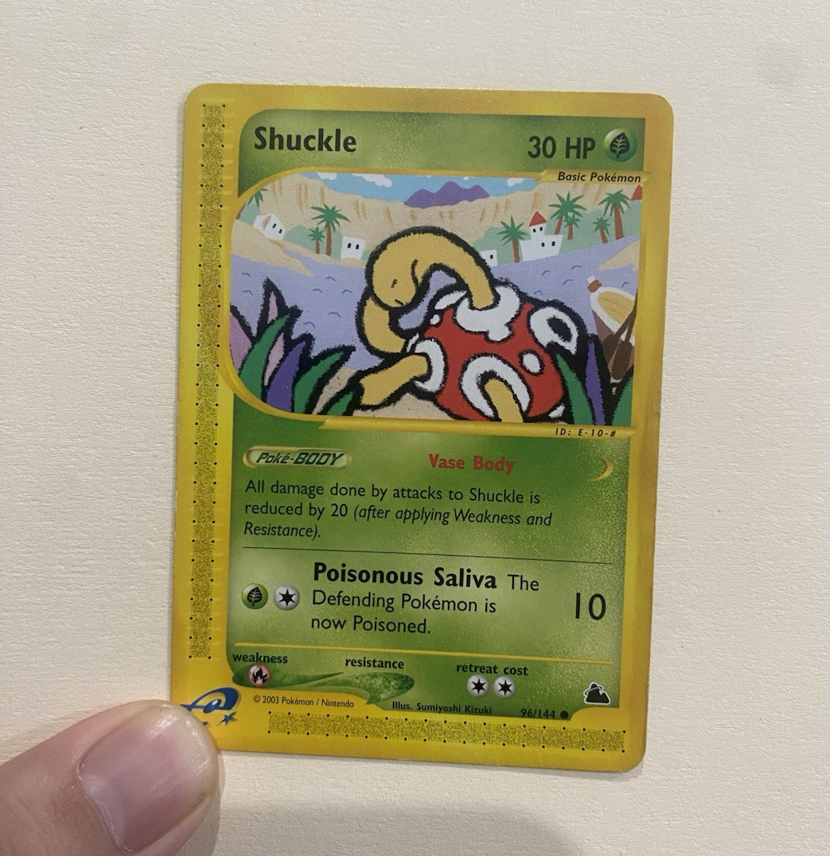 Pokemon TCG Shuckle Common 96/144 Skyridge Basic 30 HP Regular English 2003