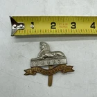 Vintage WW1 British Lincolnshire Regiment Cap Badge Clip Great Britain Military