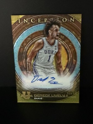 2022-23 Bowman U Inception Dereck Lively #BIA-DLII Initiation Auto Gold /50