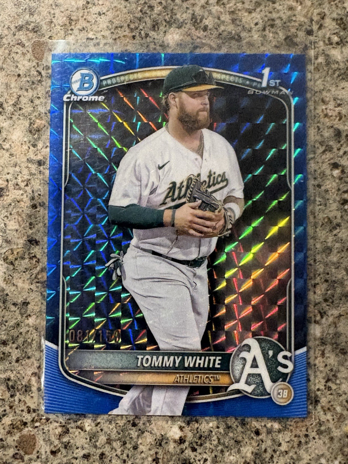 2025 Bowman Chrome - Tommy White #BCP-251 Blue Geometric Refractor /150 (RC)
