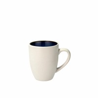Bitz Becher Gastro, Tasse, Steinzeug, Weiß, Dunkelblau, 300 Ml, 37543