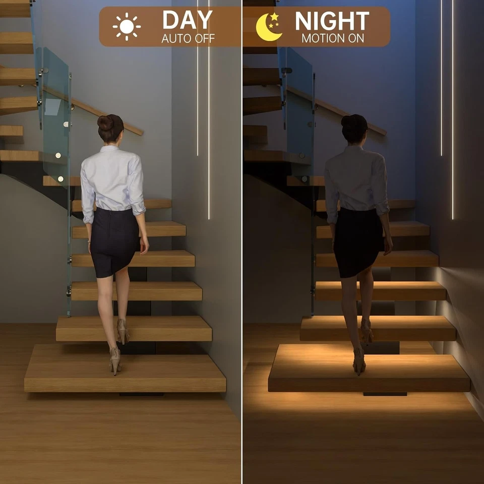 20 Stair Light Intelligent Motion Sensor LED Stair Lighting Kit 3000K Step Light - Image 2 of 4