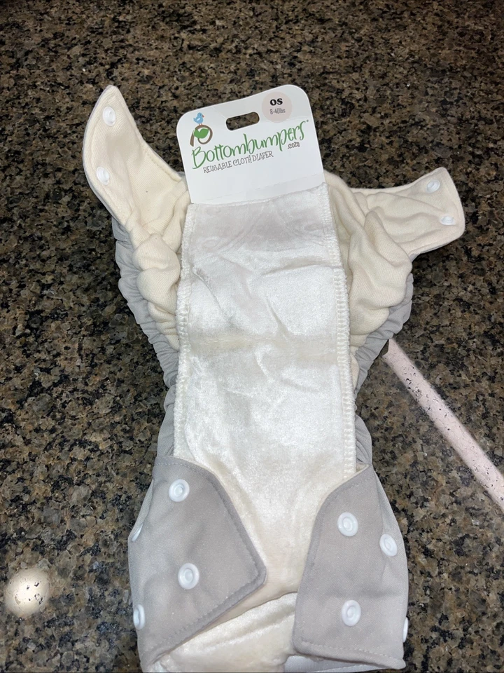 Bottombumpers Cloth Diaper Shell OS Taupe - New - Image 3 of 4