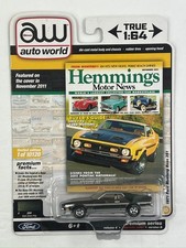 164 Auto World Hemmings 1971 Ford Mustang Boss 351 Green Silver Stripes Z6