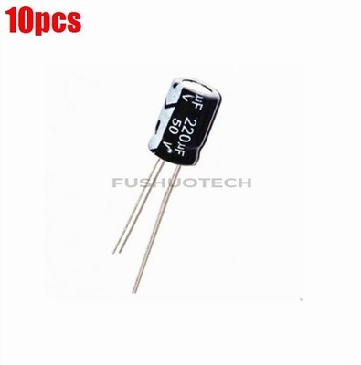 10Pcs 220Uf 50V 105°C 8X12MM Electrolytic Capacitor Ic New qn #yr