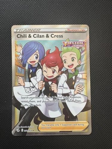 Pokemon - Chili & Cilan & Cress - 258/264 - SWSH Fusion Strike - Full NM