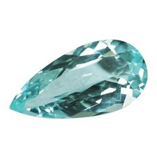 5.37 Ct Very good Perfect Pear 17.4 x 9.1 MM Aqua Blue Brazil Natural Apatite