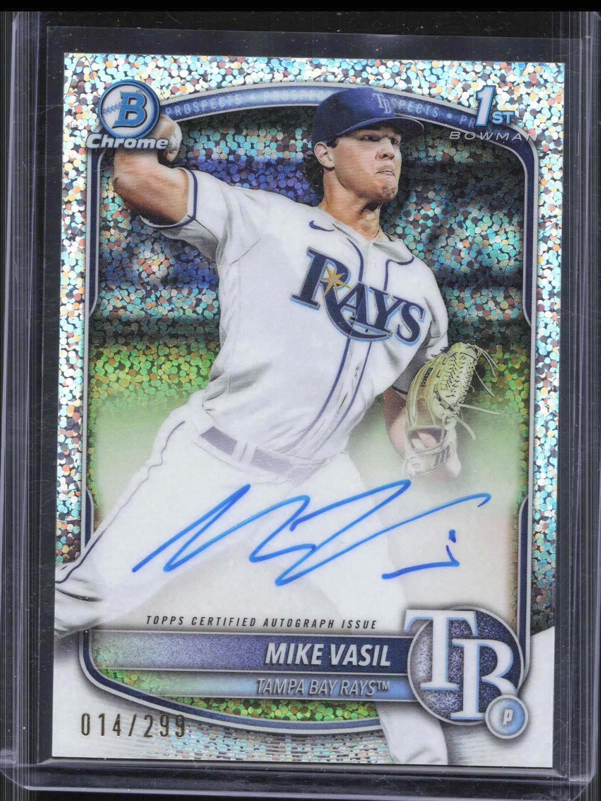 2025 Bowman Chrome Mike Vasil CPA-MV 1st Speckle Refractor Auto /299 Rays
