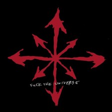 FUCK THE UNIVERSE CRYSTAL CLEAR  BLACK MARBLED VINYL/2LP/STAMPED W/ RED FOIL 