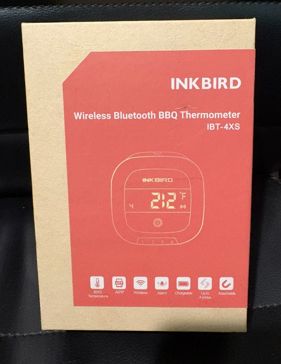 INKBIRD IBT-4XS Bluetooth Wireless Digital Grill BBQ Thermometer NEW OPEN BOX
