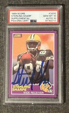 1989 Score Supplemental #333 Sterling Sharpe RC Rookie PSA 10 10 Auto Rare!! HOF