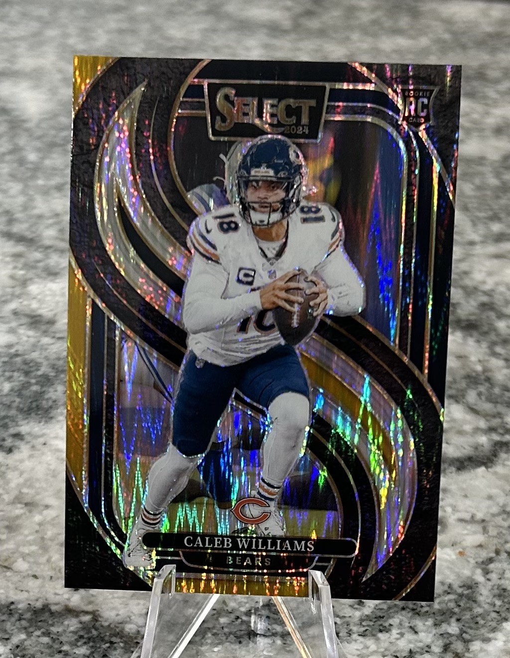 2024 Select Caleb Williams Premier RC Black and Gold Prizm Shock #114 Bears