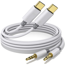 2Pack TypeC to Aux Cable USB Type-C Male To 3.5mm Cord Car AUX Music Audio Adapt