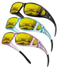 Night-Vision-Glasses Fit-Over-Glasses Wrap-Around Glasses: Night Vision Glass...