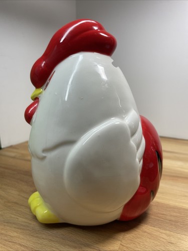 Wells Fargo Year Of The Rooster Piggy Bank Ceramic 7 Inches Tall Chicken - Picture 5 of 7