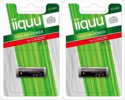 2x GP Li-Ion Akku für Canon NB-9L IXUS 1100 1000 510 500 HS PowerShot SD4500 N2